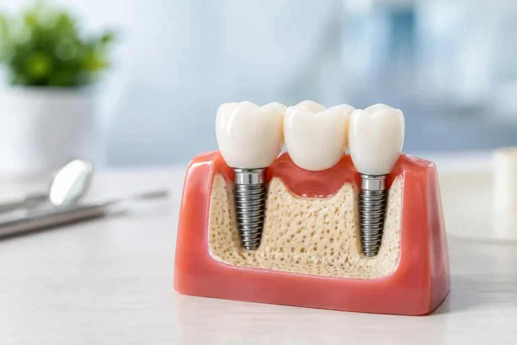 Implant Bridge Example: Replacing Three Teeth